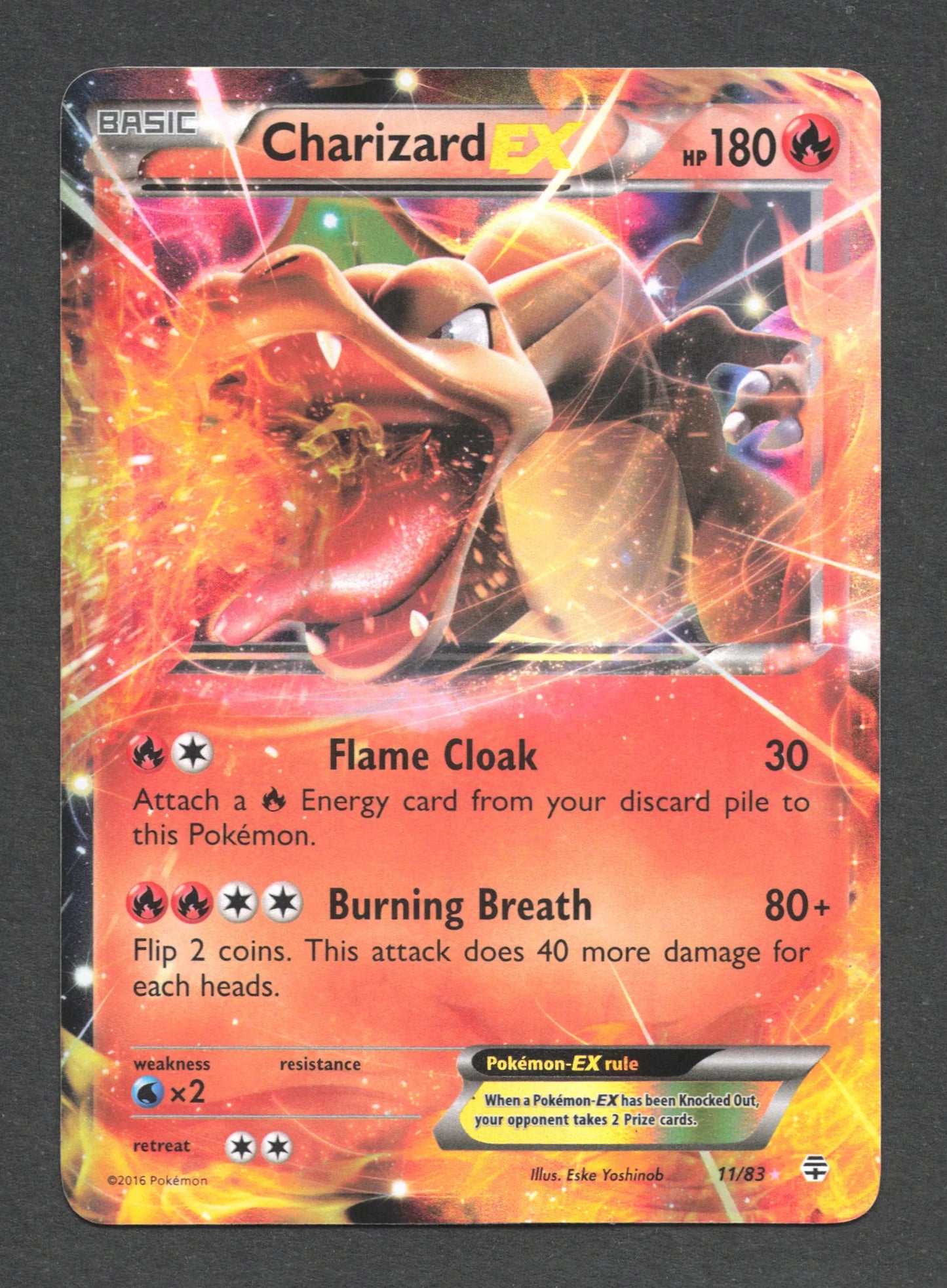 11/83 Charizard EX - Anglais