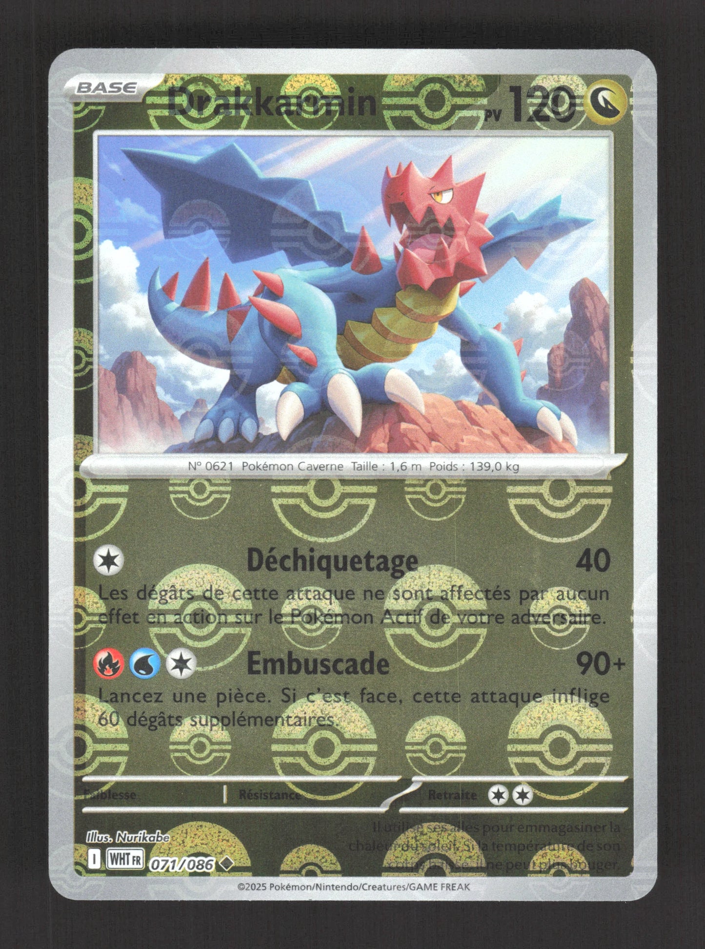 071/086 Drakkarmin POKEBALL - Flamme Blanche