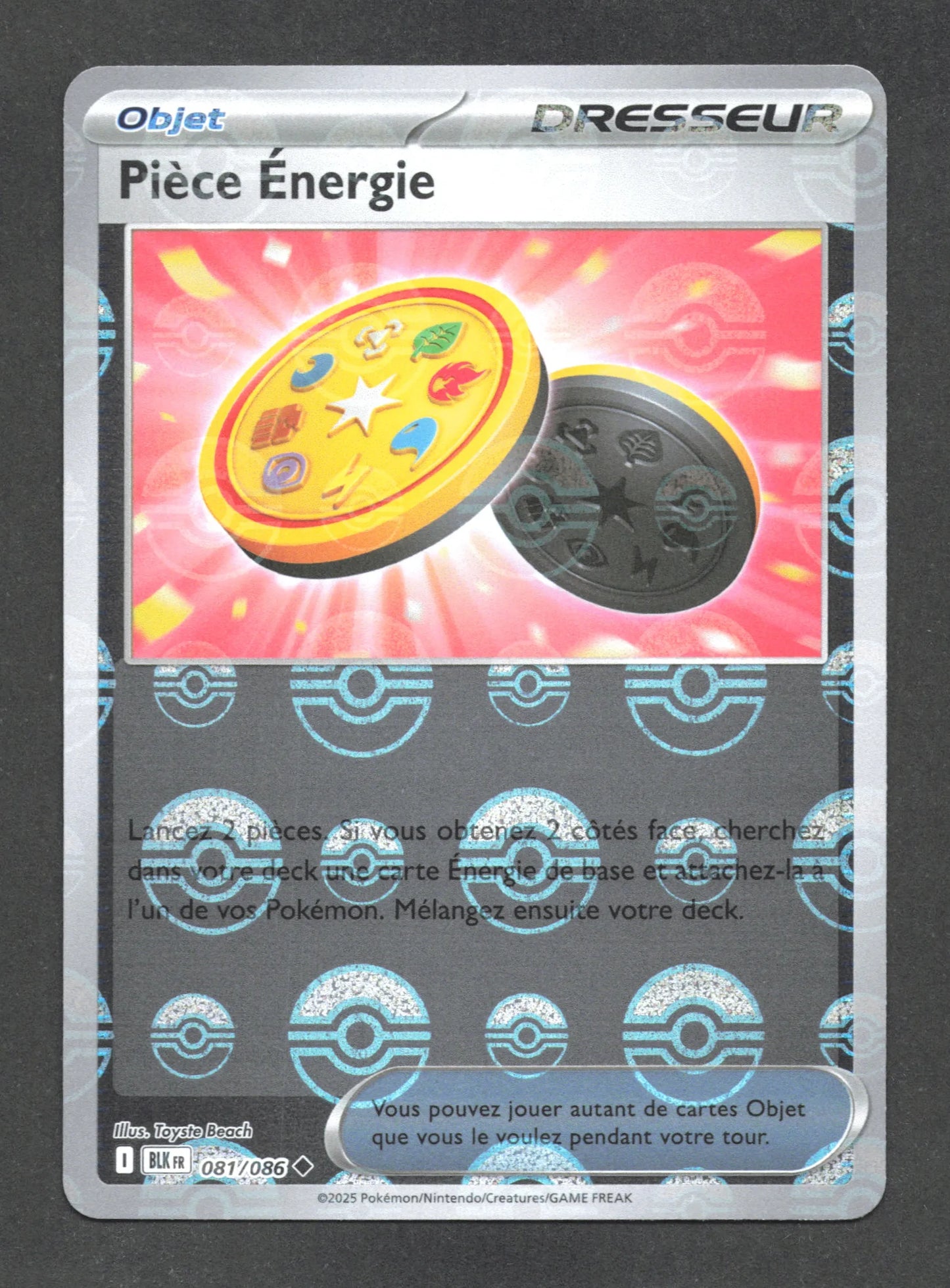 081/086 Piece Energie POKEBALL - Foudre Noire - Pokeball