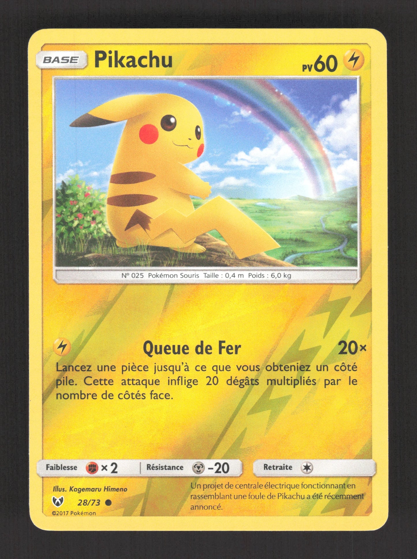 28/73 Pikachu REVERSE - Légendes Brillantes