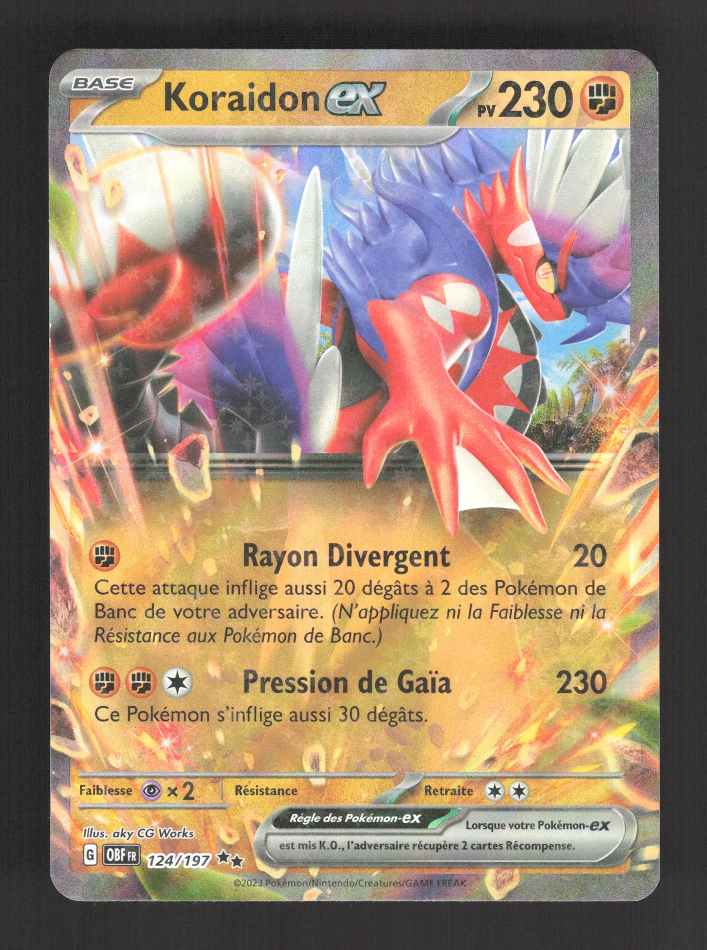 124/197 Koraidon EX - Flammes Obsidiennes