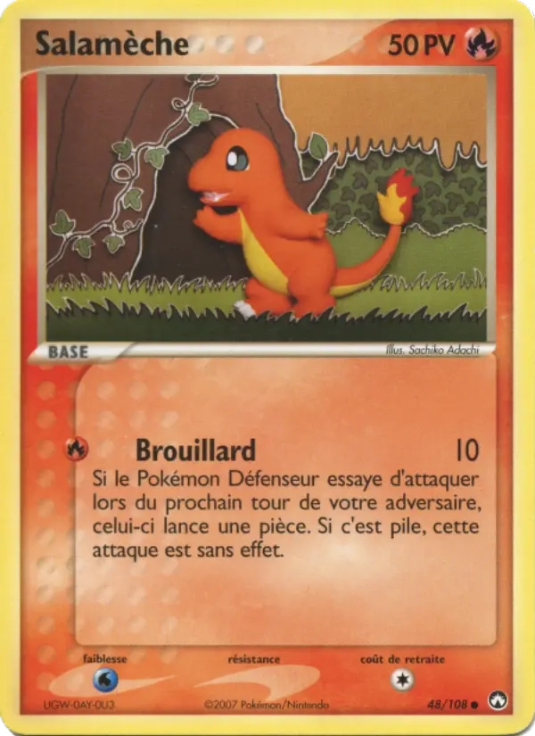 48/108 Salameche REVERSE STAMP - Gardiens du Pouvoir