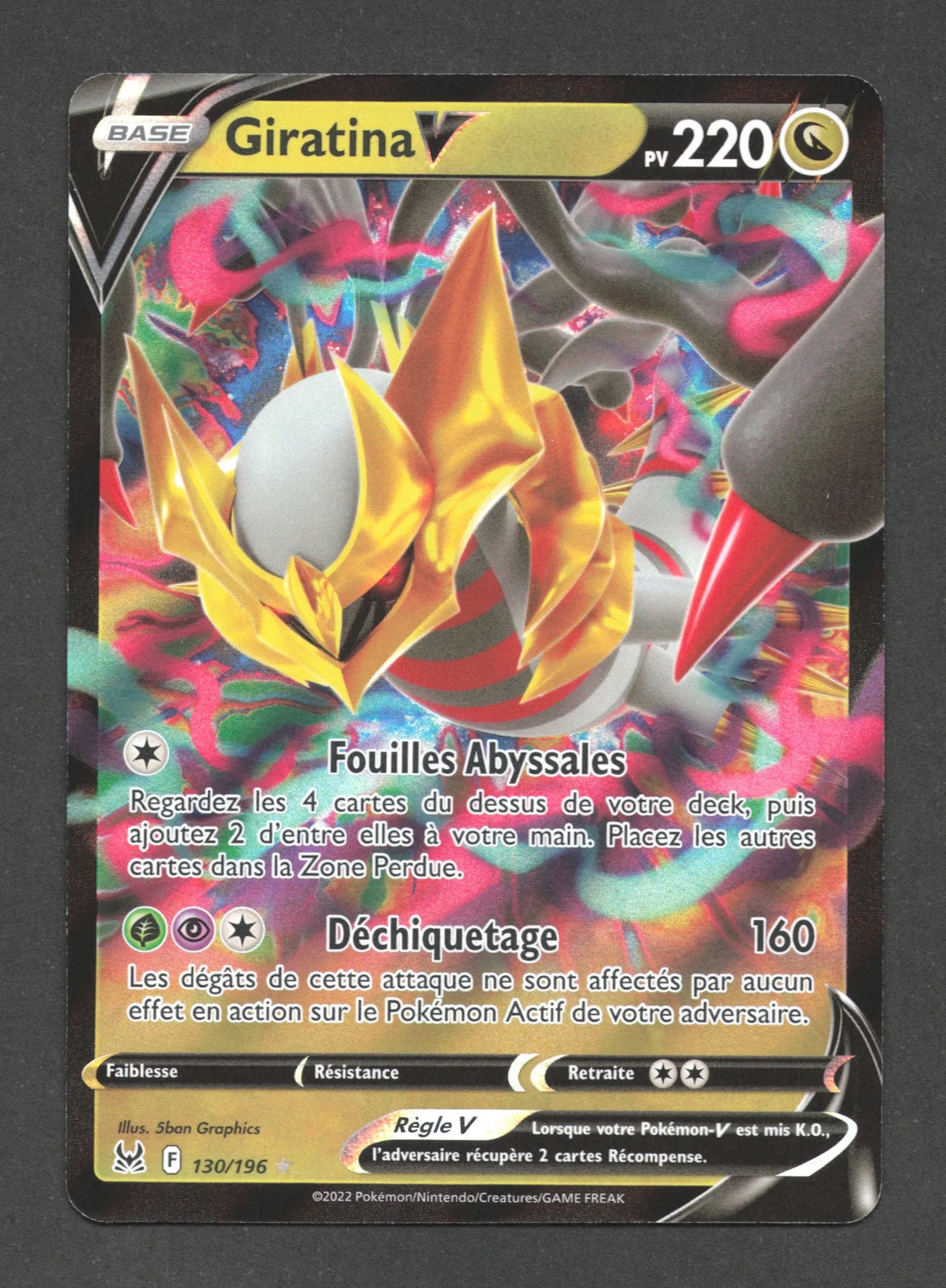 130/196 Giratina V - Origine Perdue