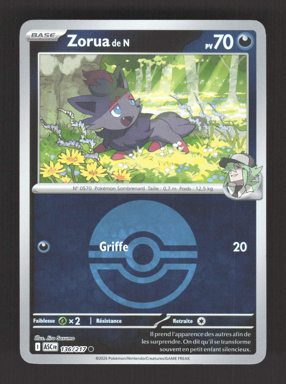 136/217 Zorua POKEBALL - Héros Transcendants