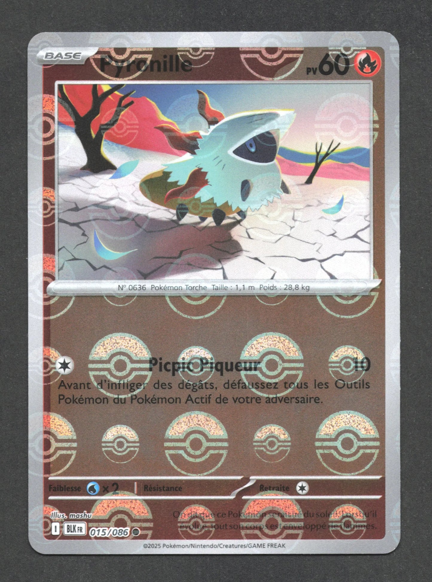 015/086 Pyronille POKEBALL - Foudre Noire - Pokeball