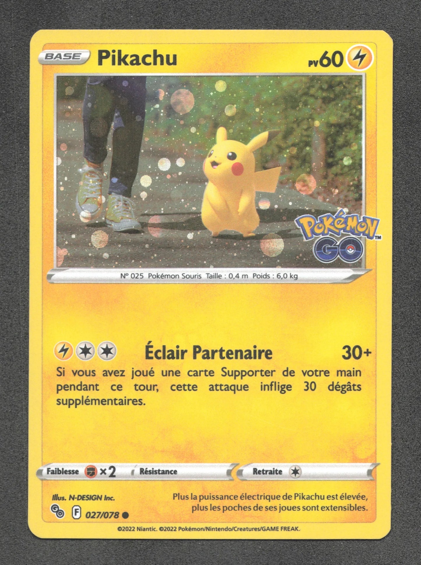 027/078 Pikachu HOLO COSMOS - Pokémon GO - Holo Cosmos