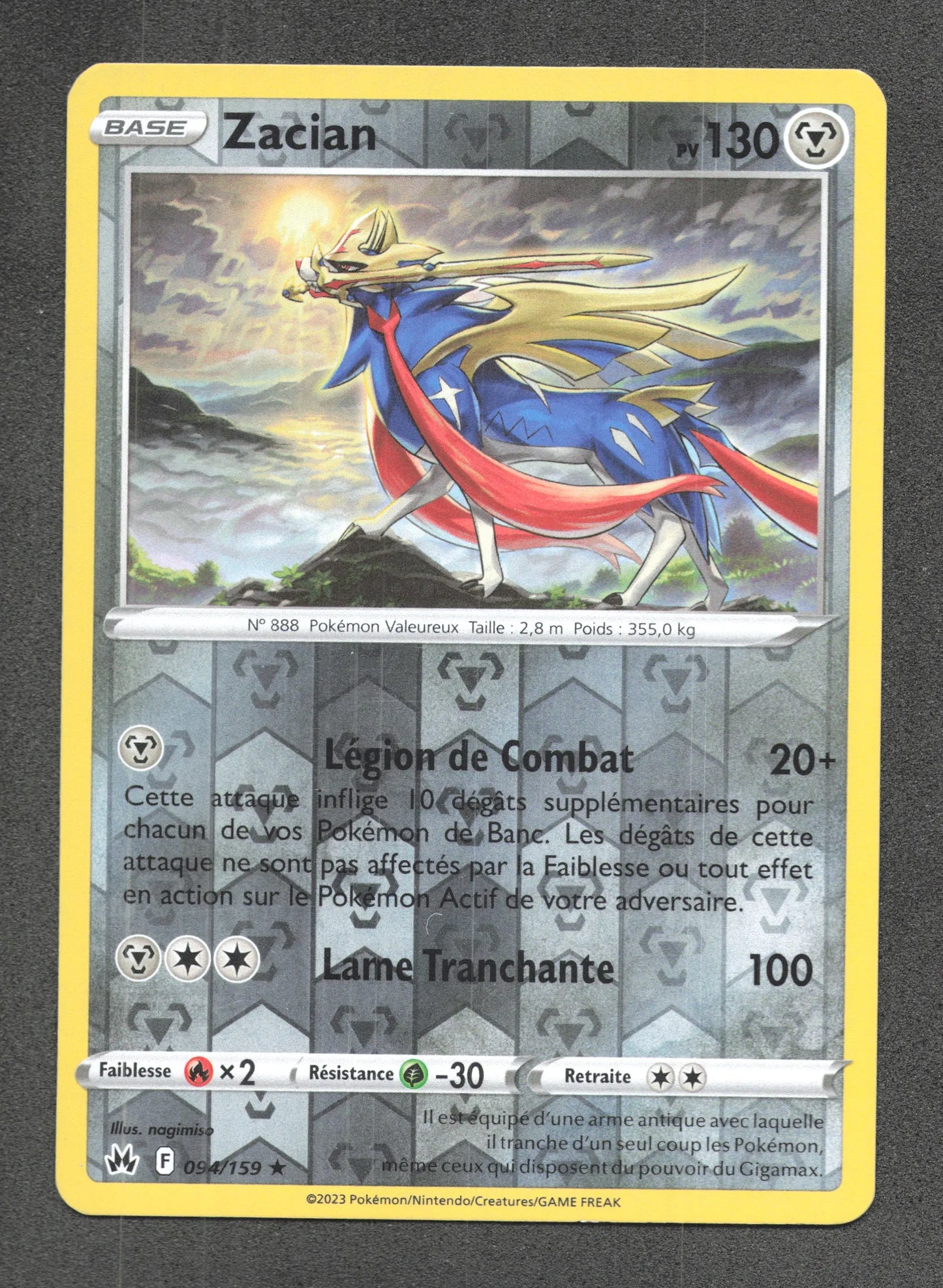 094/159 Zacian REVERSE - Zénith Suprême