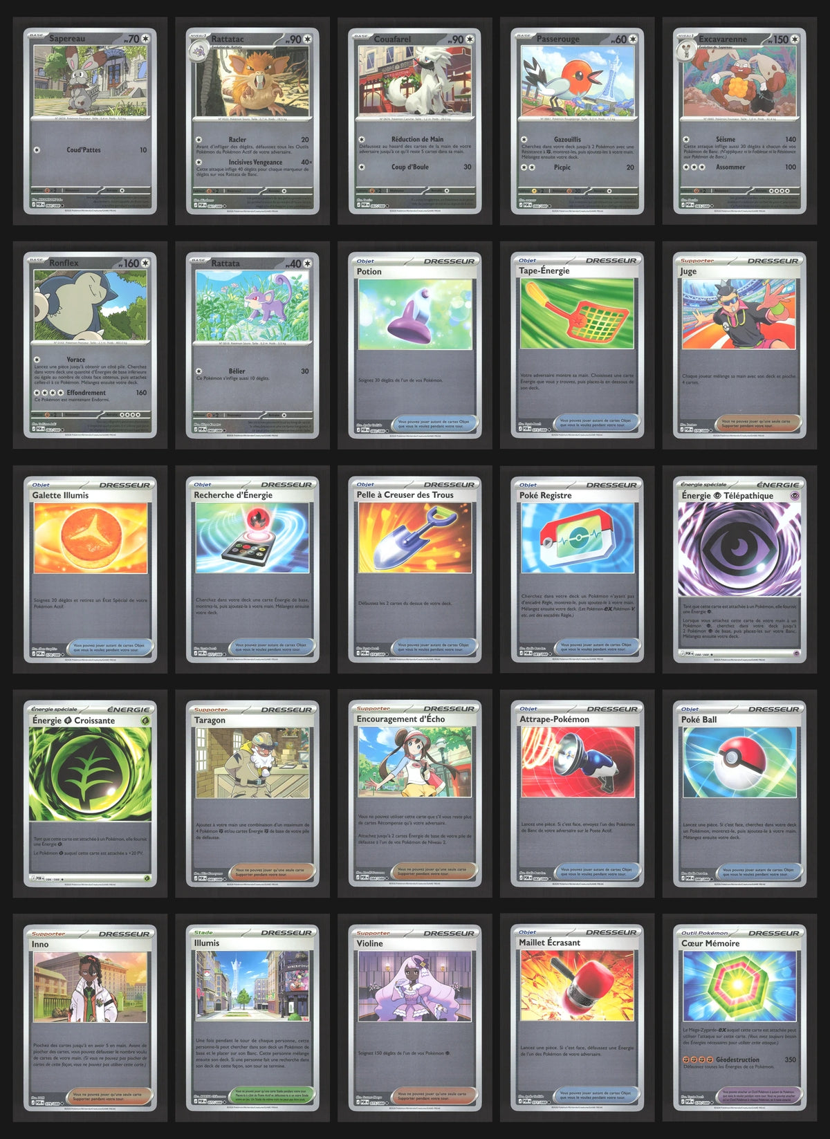 Lot de 76 Reverse ME3 (sans doublon)
