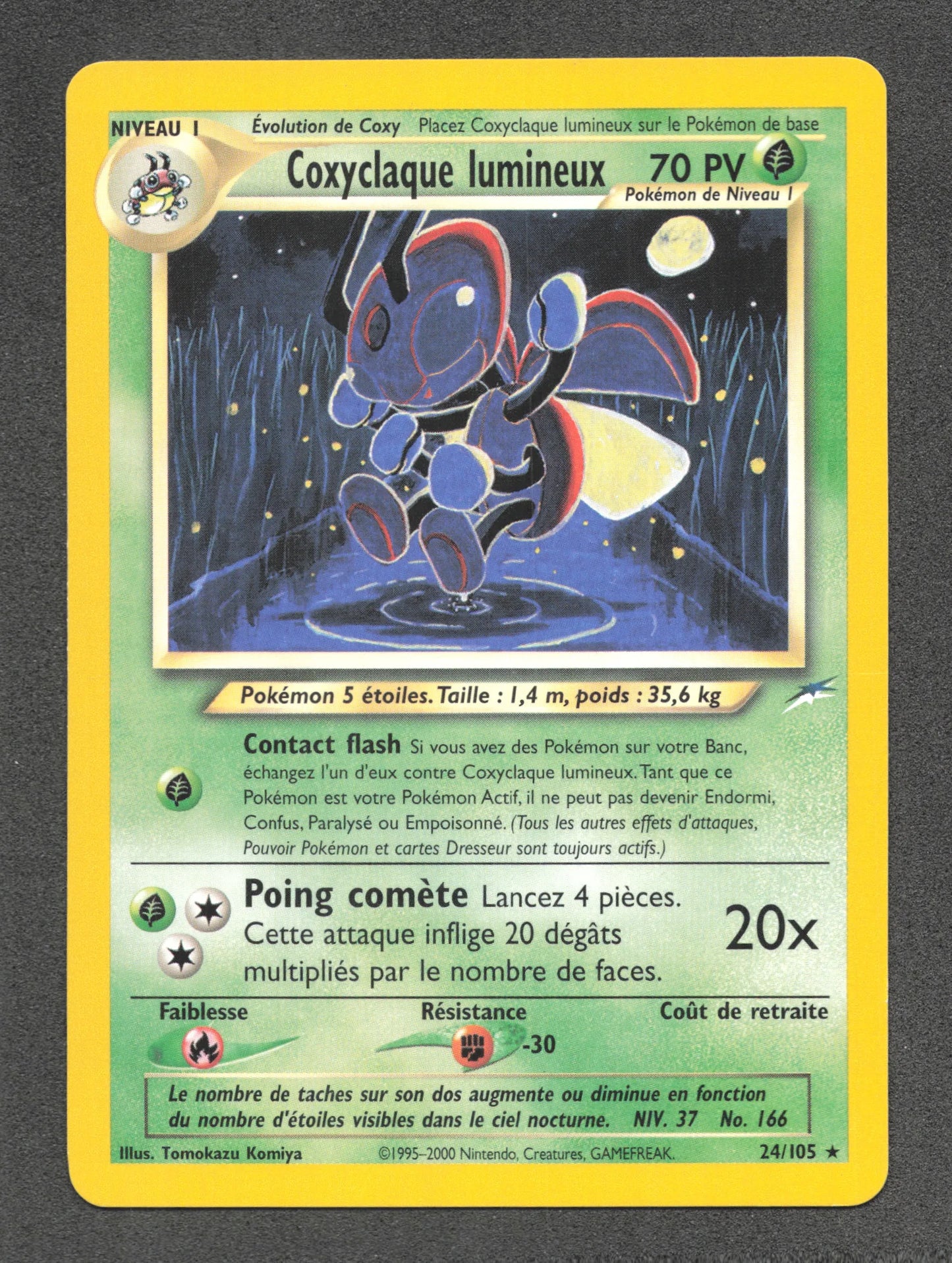 24/105 Coxyclaque Lumineux RARE - Neo Destiny