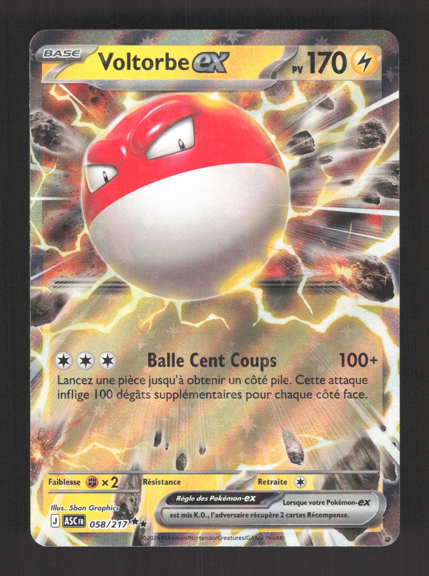058/217 Voltorbe EX - Héros Transcendants