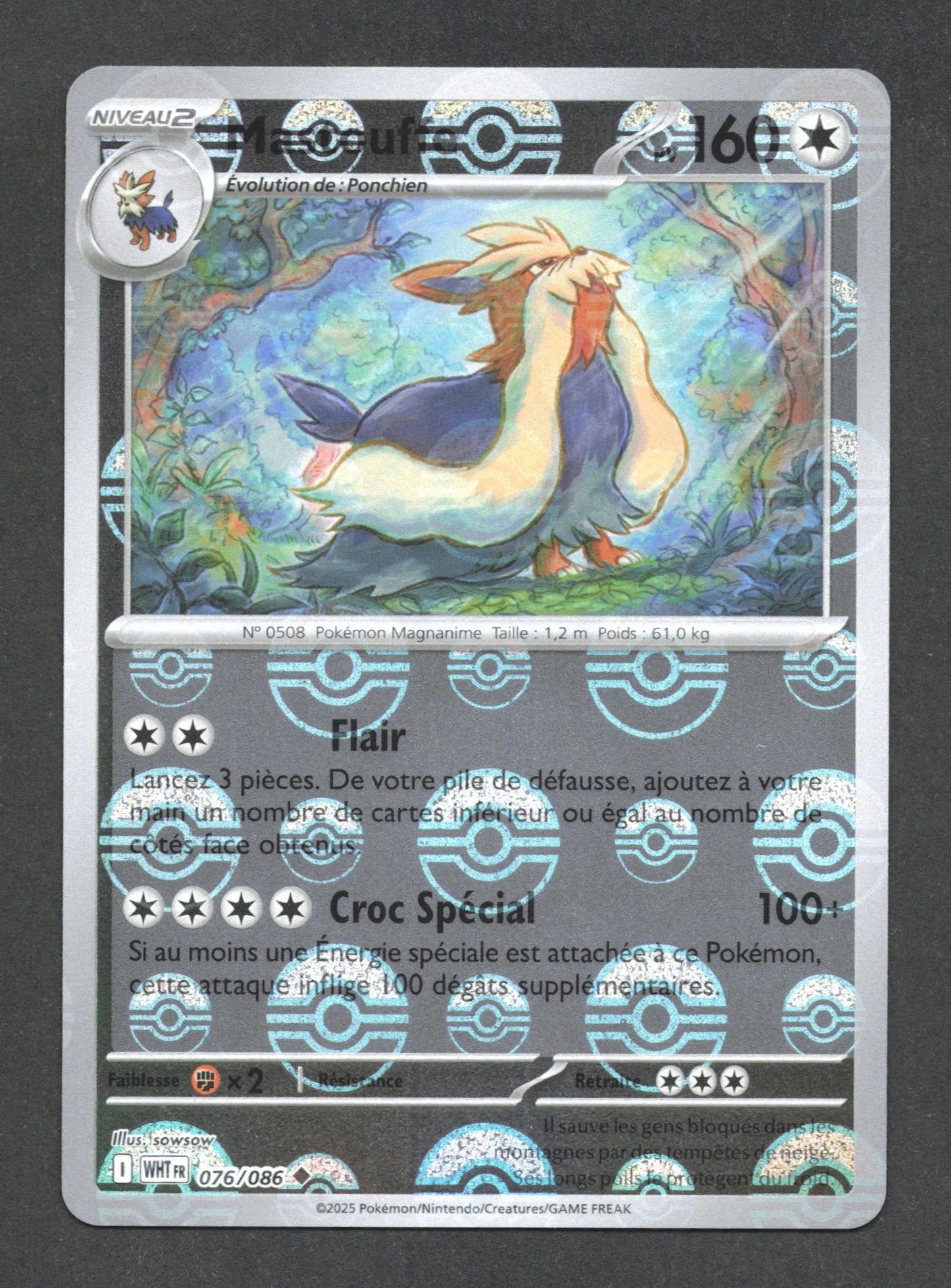076/086 Mastouffe POKEBALL - Flamme Blanche - Pokeball