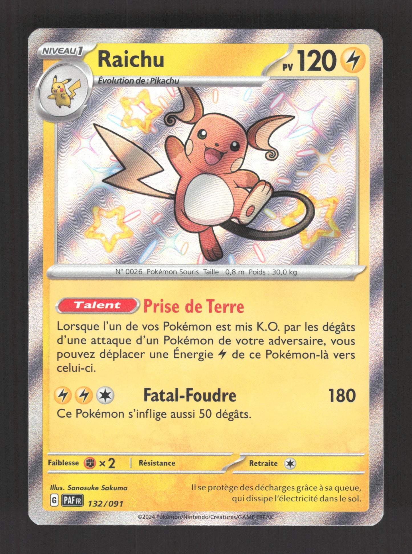 132/091 Raichu SHINY - Destinées de Paldea