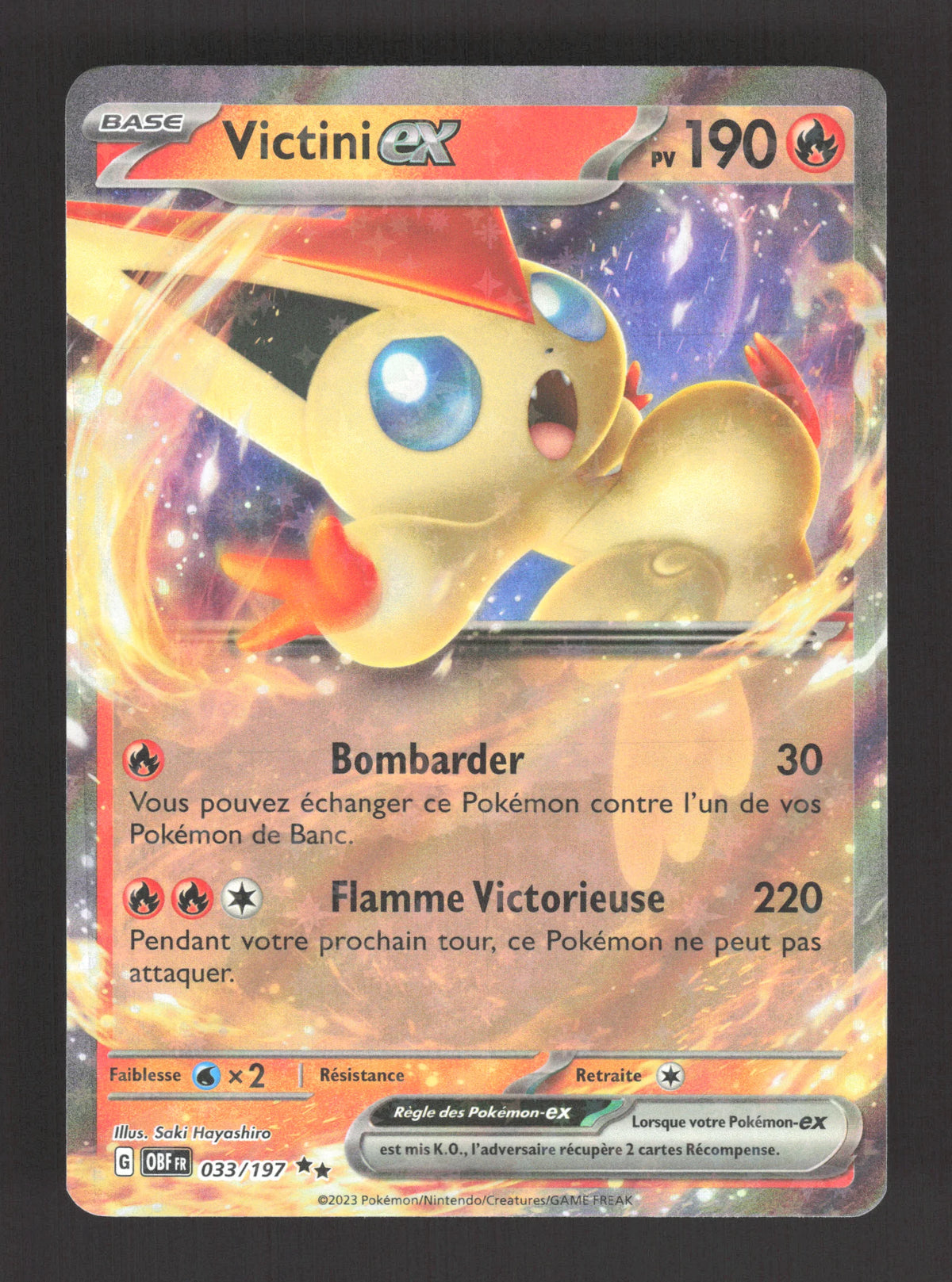 033/197 Victini EX - Flammes Obsidiennes