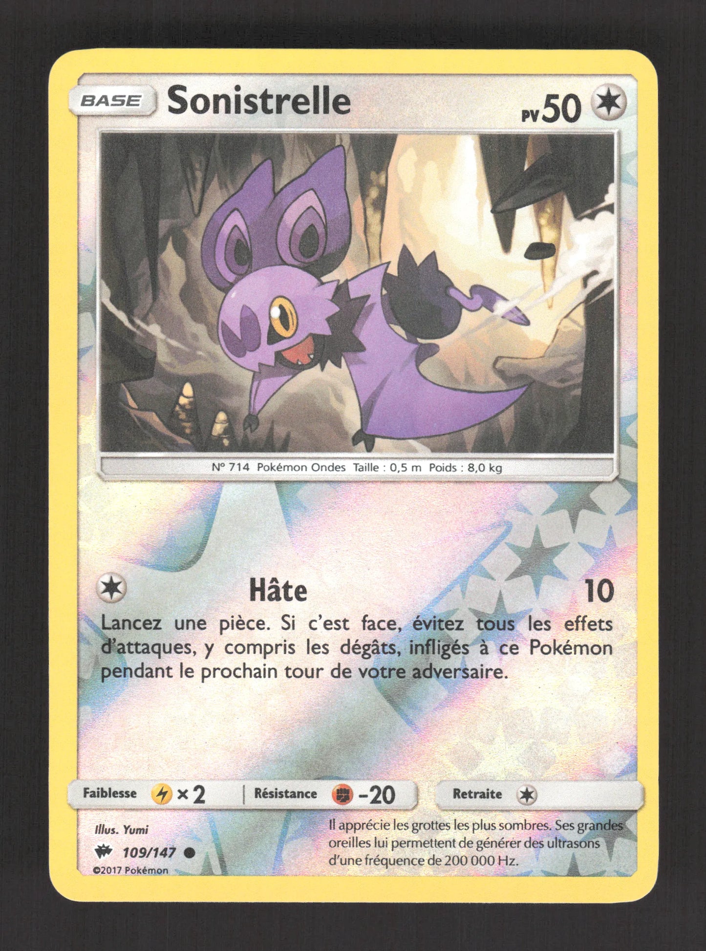 109/147 Sonistrelle REVERSE - Ombres Ardentes