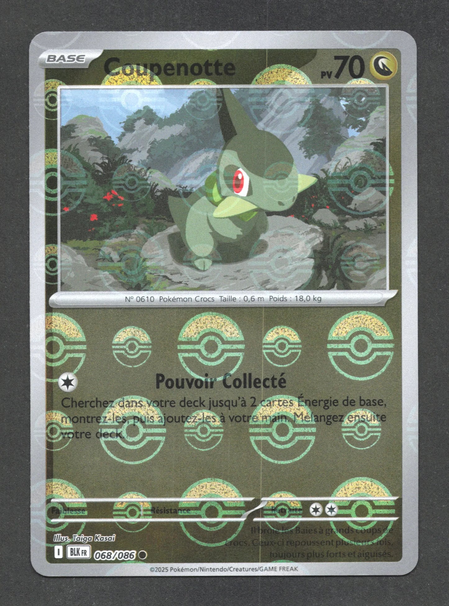 068/086 Coupenotte POKEBALL - Foudre Noire - Pokeball
