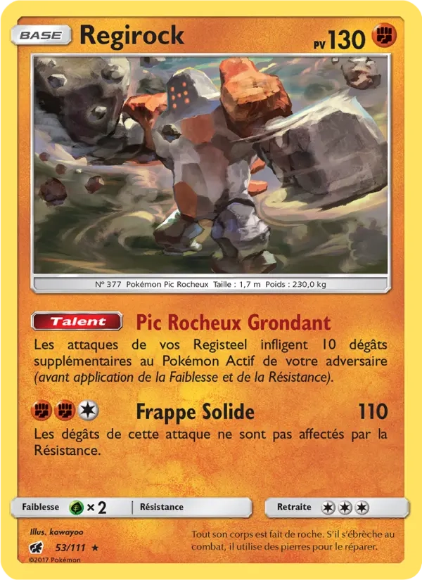 53/111 Regirock REVERSE - Invasion Carmin