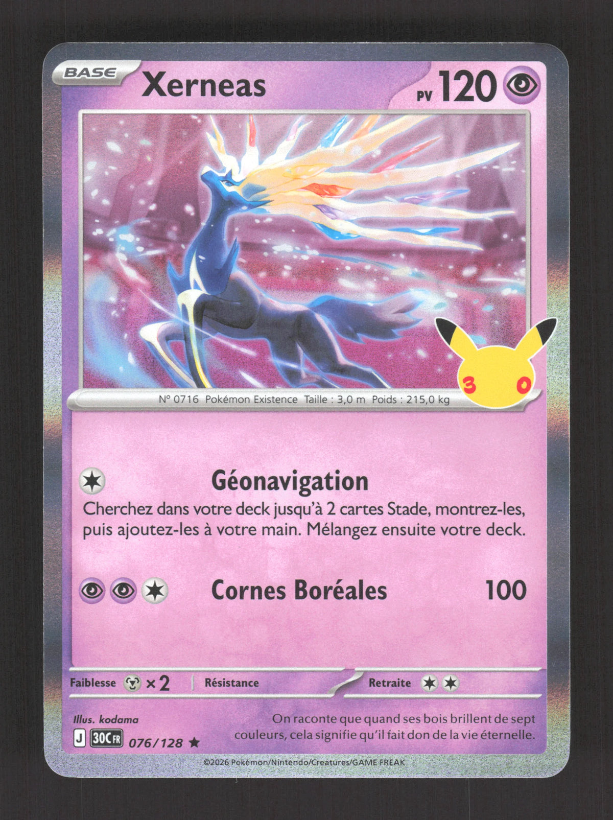 076/128 Xerneas HOLO - 30 Anniversaire