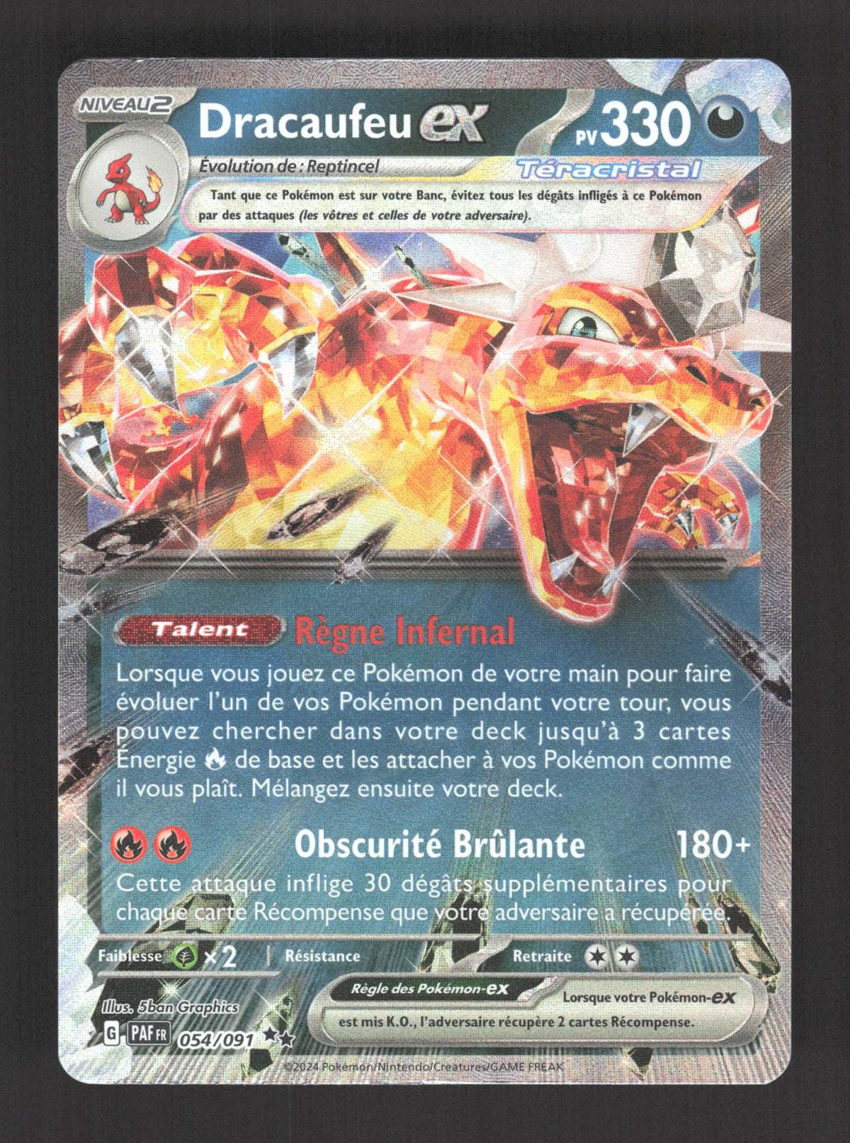 054/091 Dracaufeu EX - Destinées de Paldea