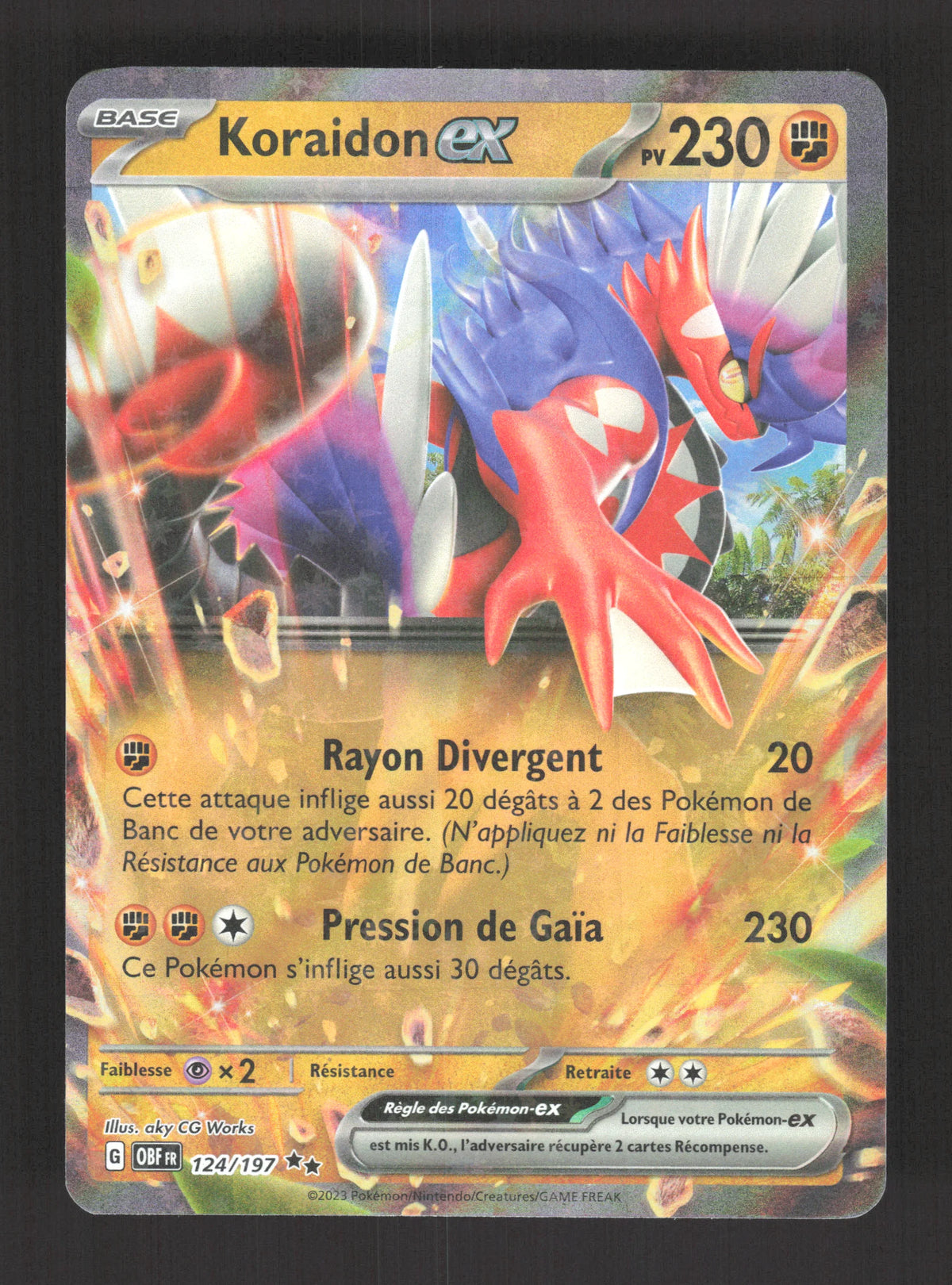 124/197 Koraidon EX - Flammes Obsidiennes