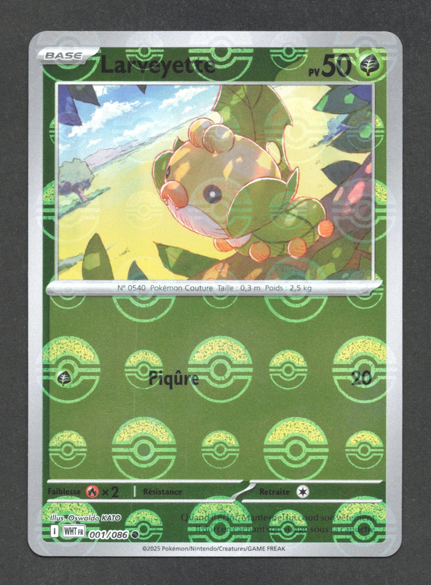 001/086 Larveyette POKEBALL - Flamme Blanche - Pokeball