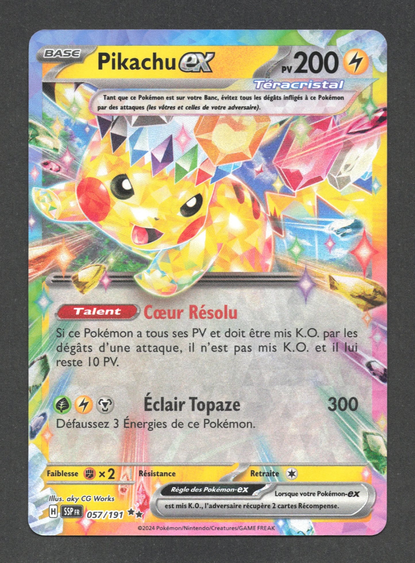 057/191 Pikachu EX - Étincelles Déferlantes