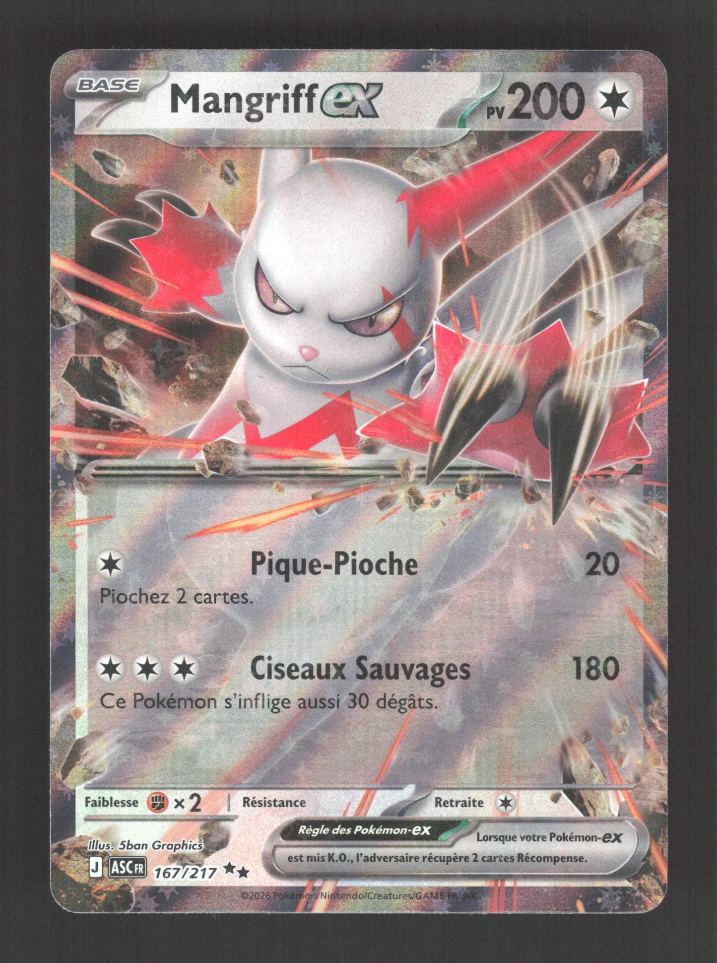 167/217 Mangriff EX - Héros Transcendants