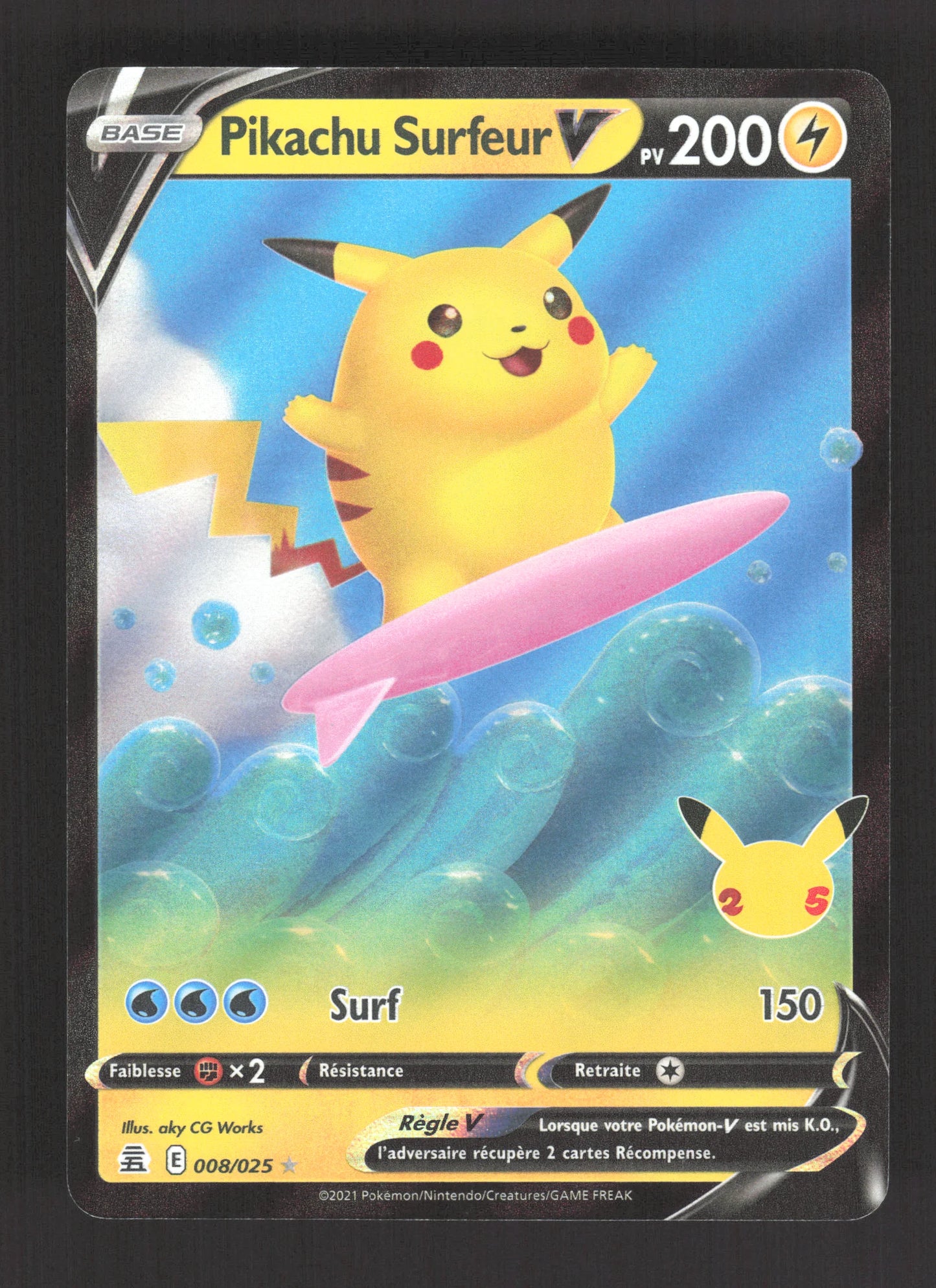 008/025 Pikachu Surfeur V - Célébrations