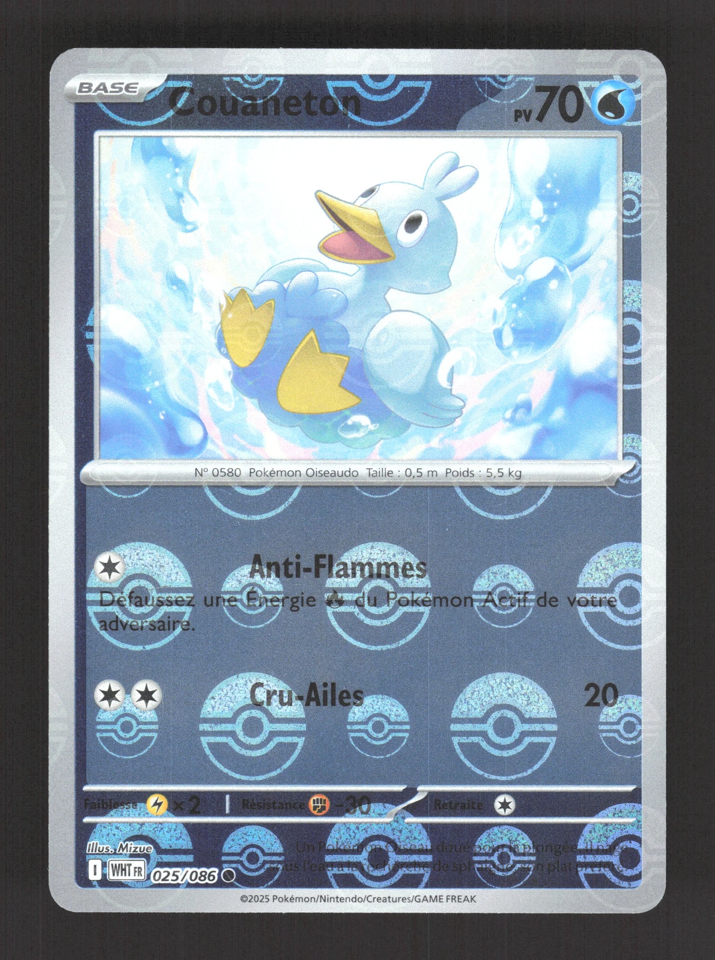 025/086 Couaneton POKEBALL - Flamme Blanche
