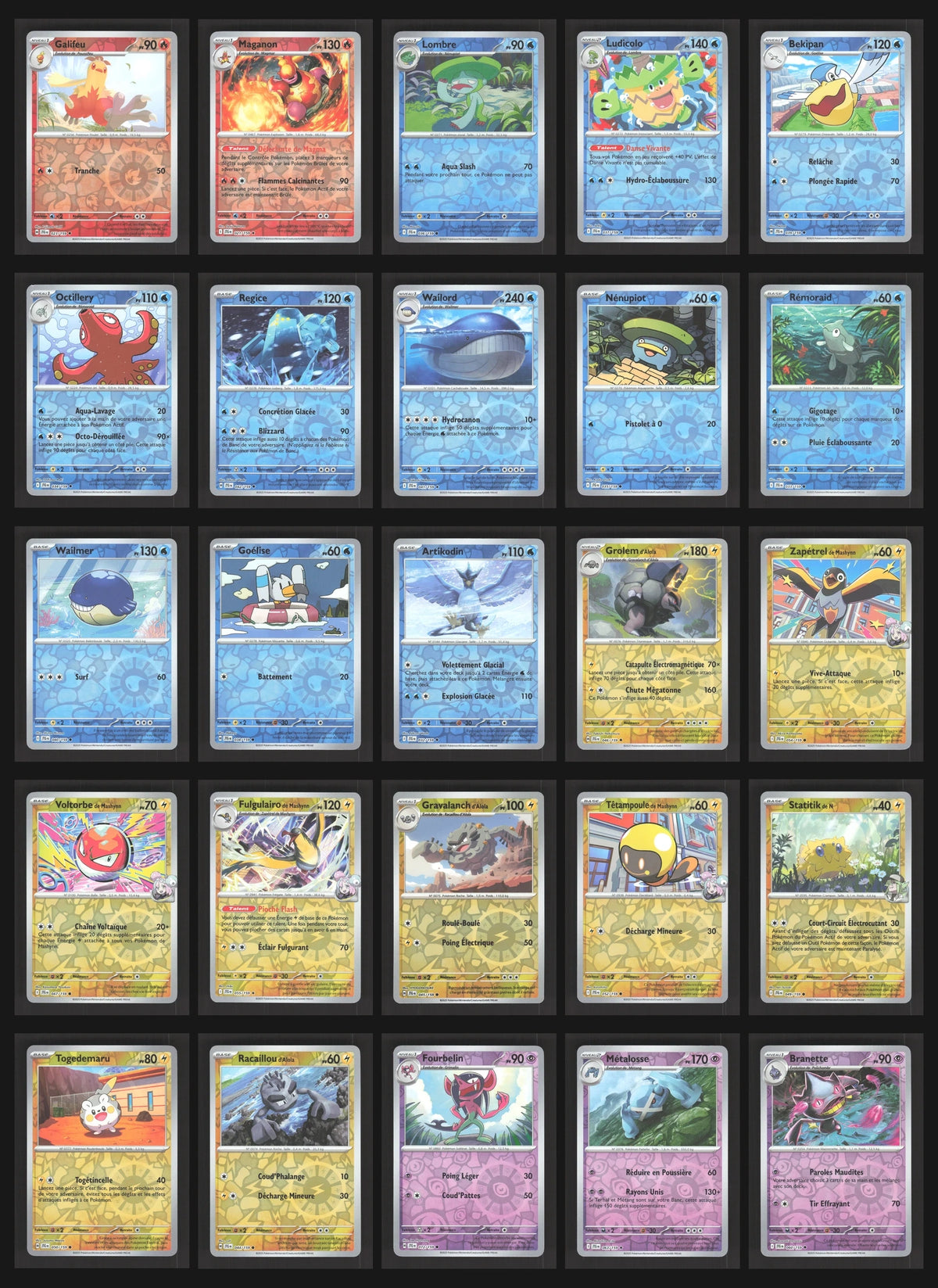 Lot de 137 Reverse EV9 (sans doublon)