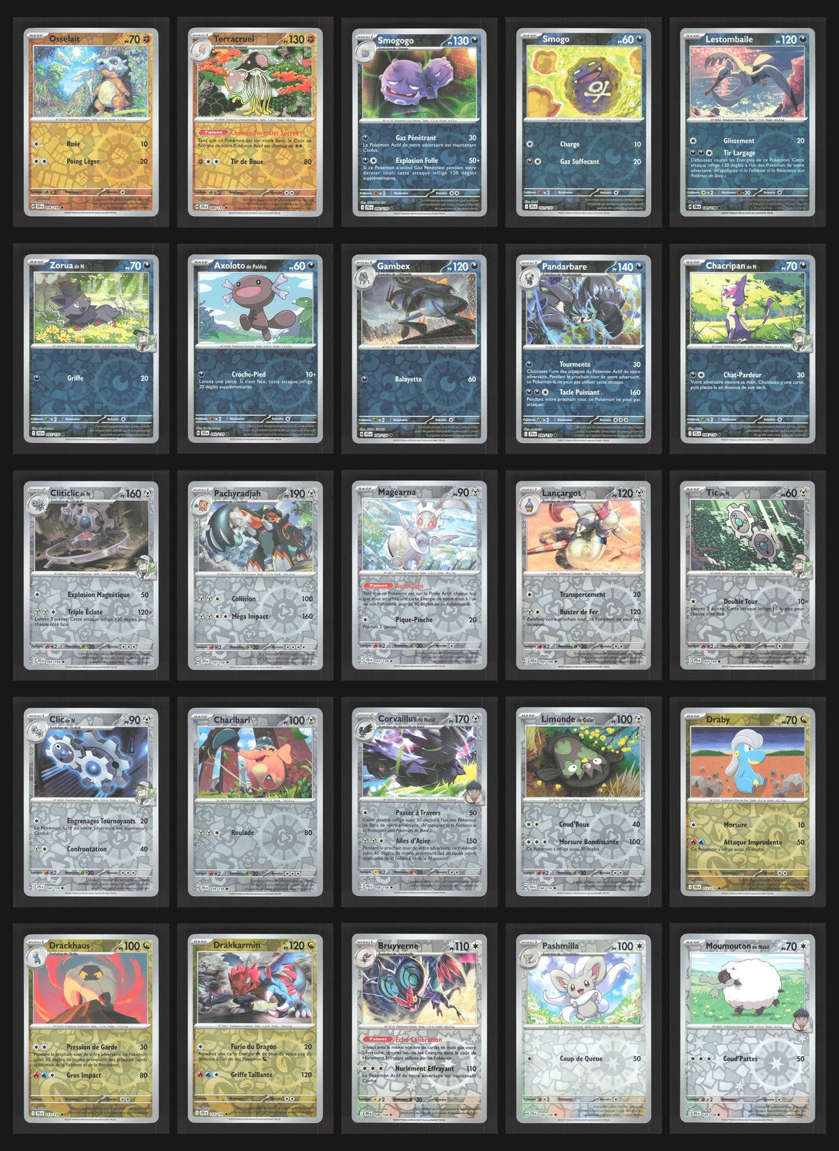 Lot de 137 Reverse EV9 (sans doublon)