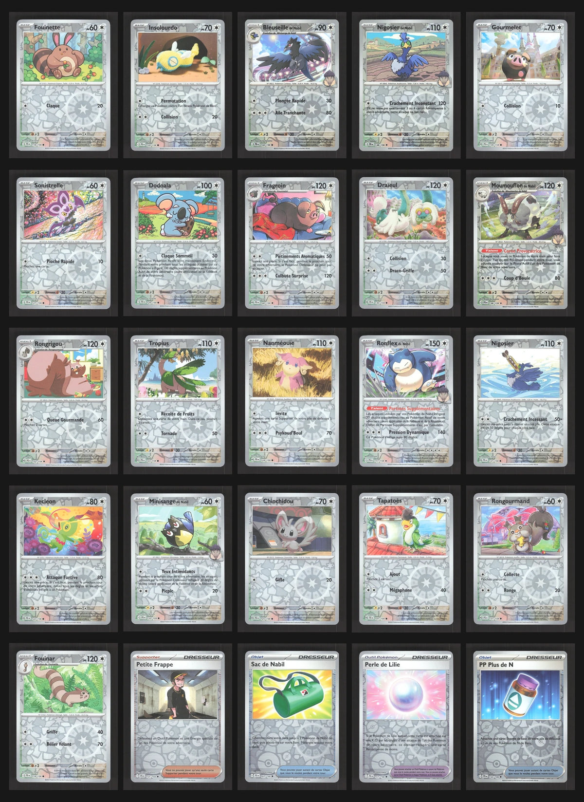 Lot de 137 Reverse EV9 (sans doublon)