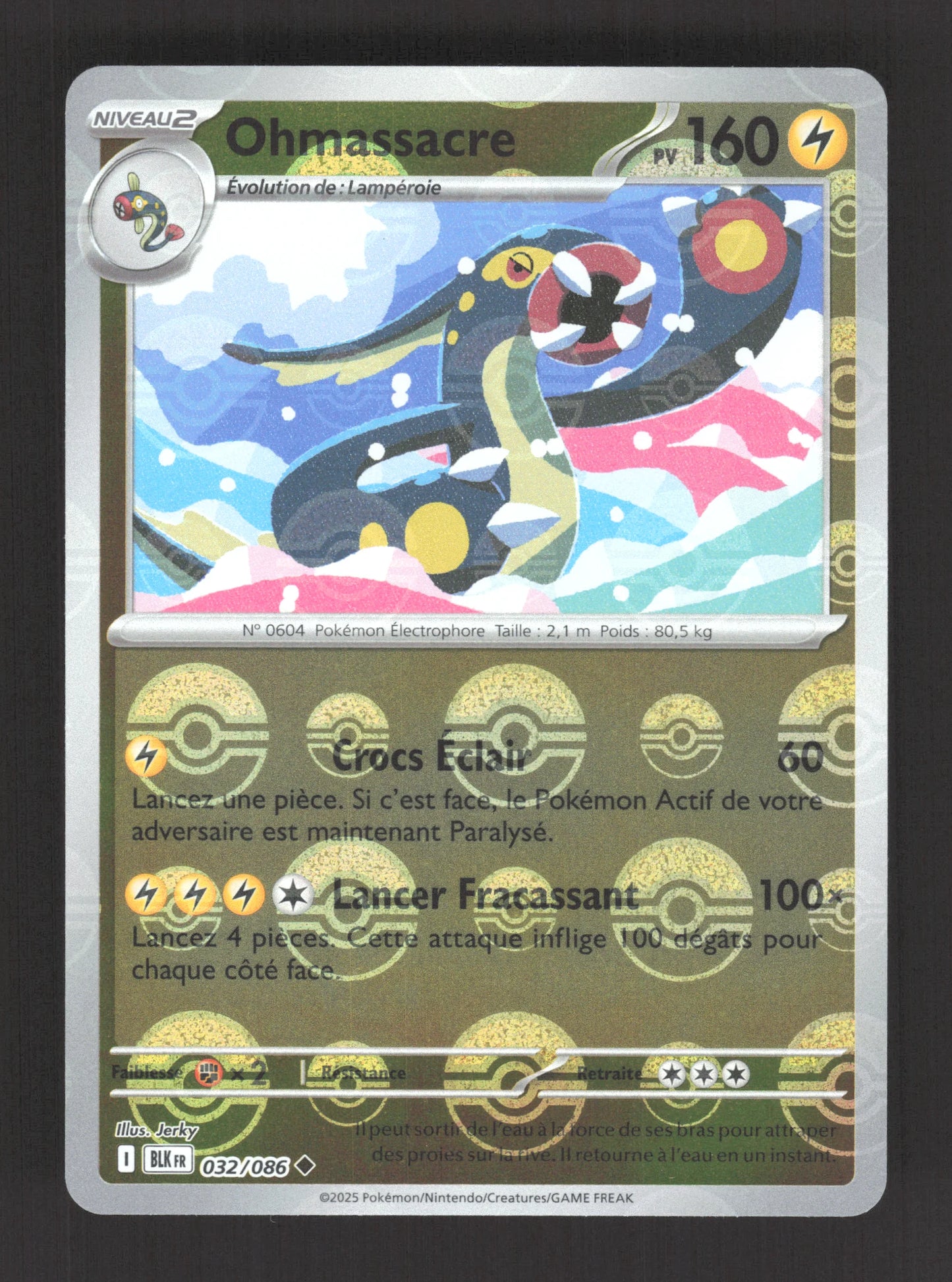 032/086 Ohmassacre POKEBALL - Foudre Noire