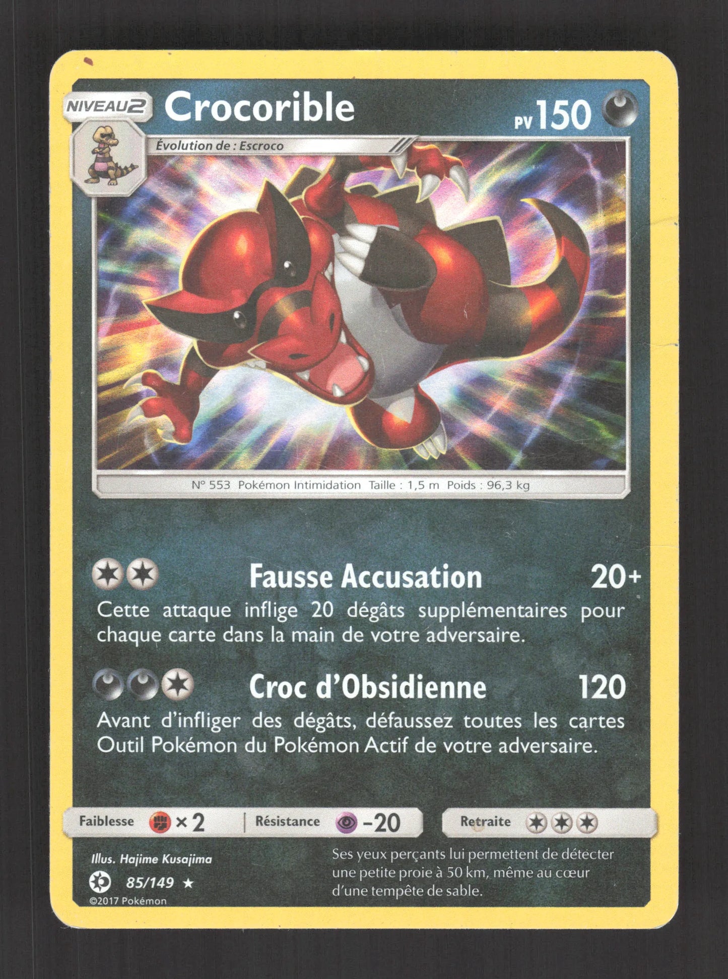 85/149 Crocorible HOLO - Soleil et Lune
