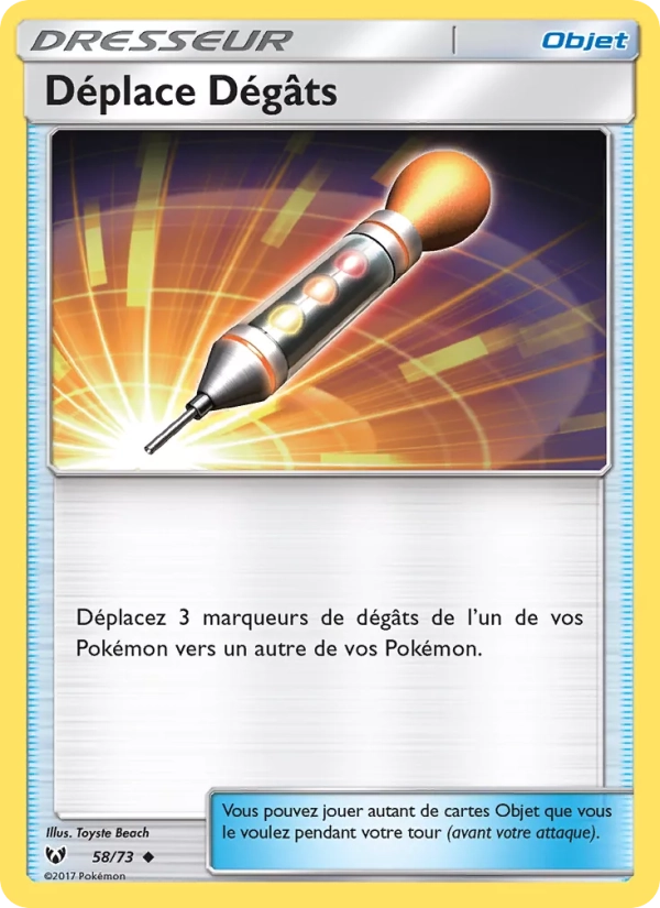 58/73 Deplace Degats REVERSE - Légendes Brillantes