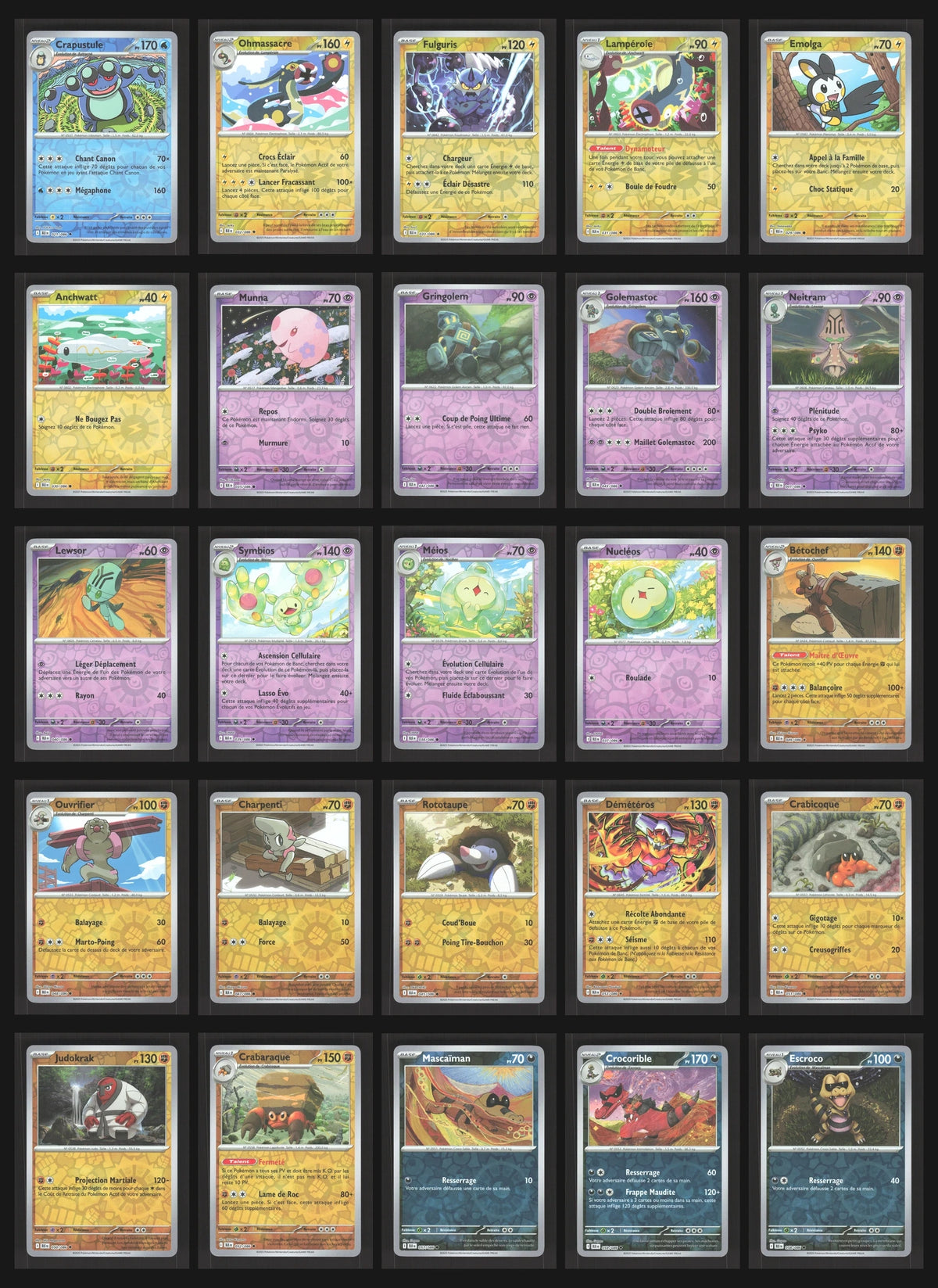 Lot de 79 Reverse EV10.5 BLK (sans doublon)