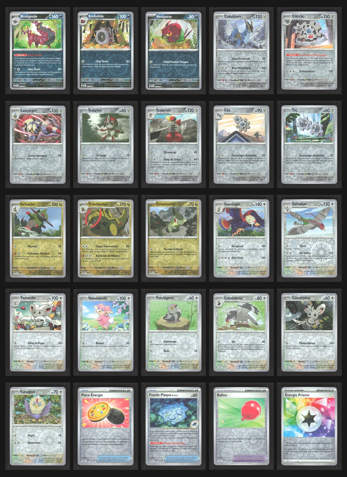 Lot de 79 Reverse EV10.5 BLK (sans doublon)