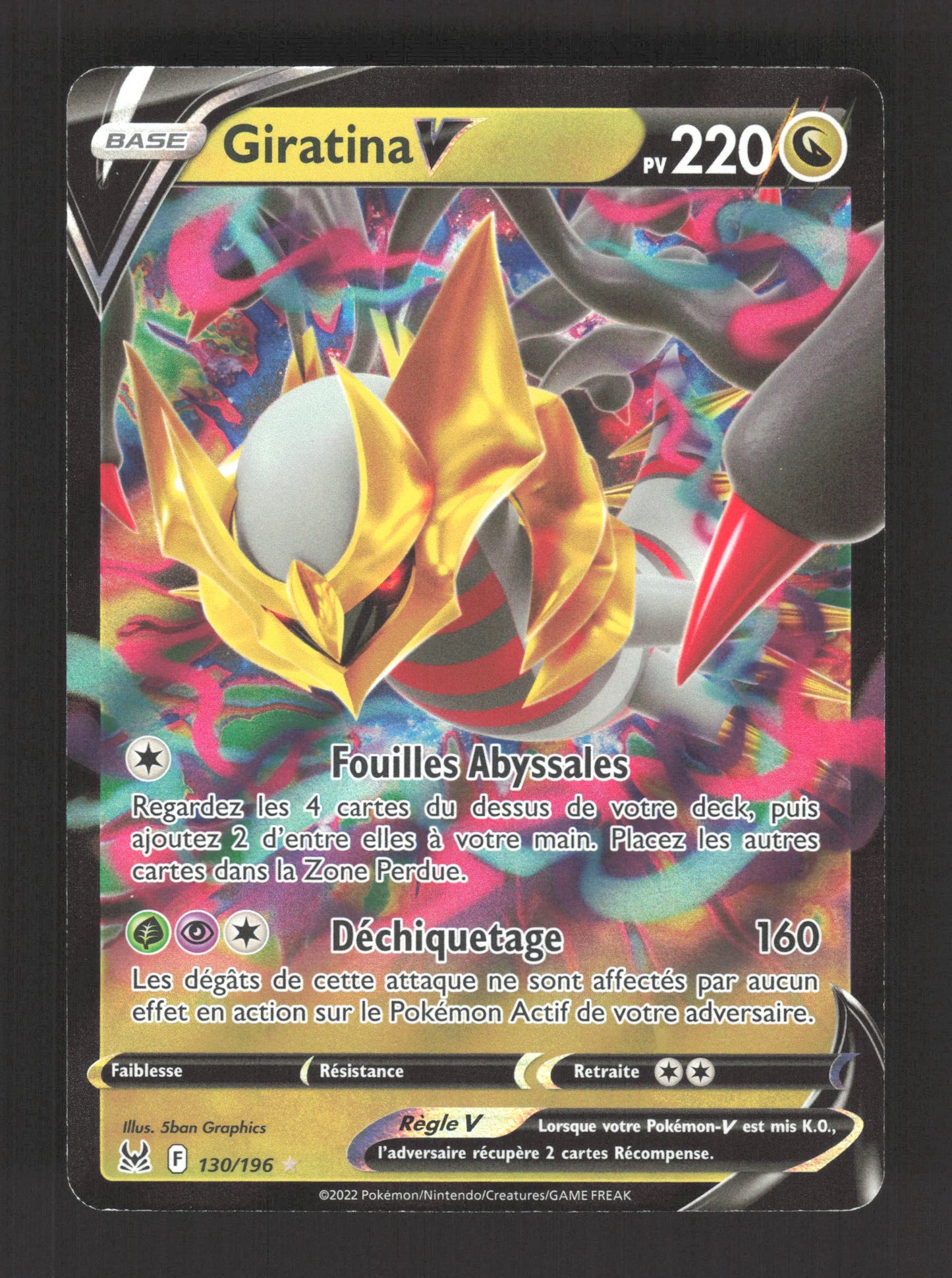 130/196 Giratina V - Origine Perdue
