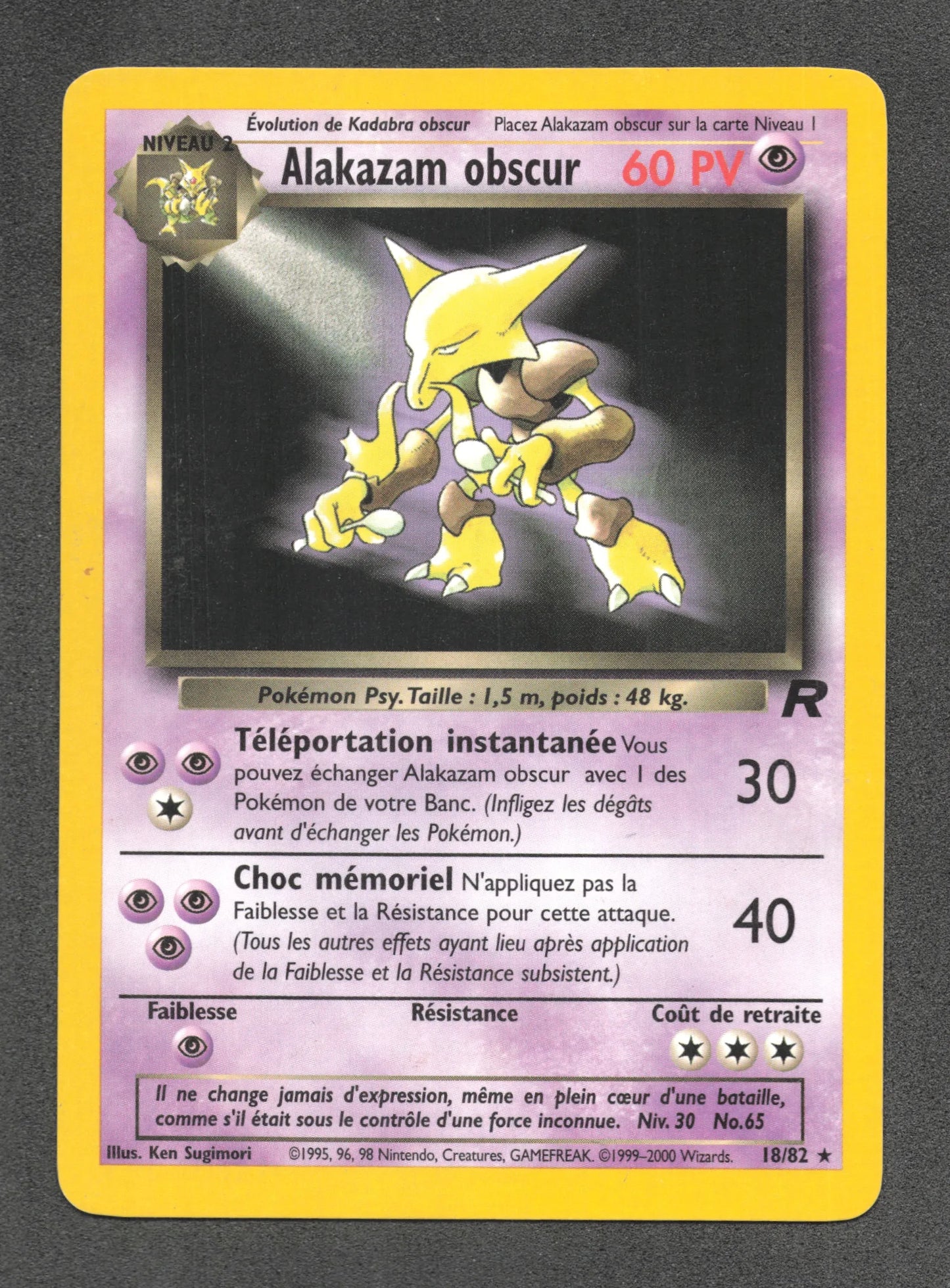 18/82 Alakazam Obscur RARE - Team Rocket