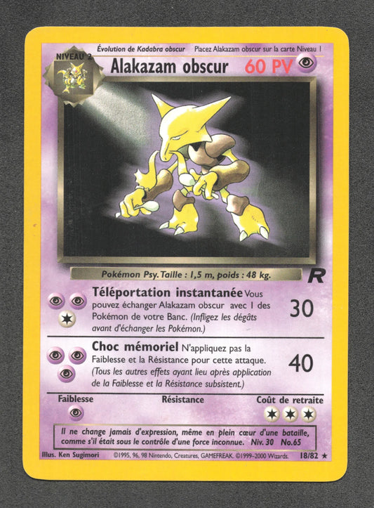 18/82 Alakazam Obscur RARE - Team Rocket