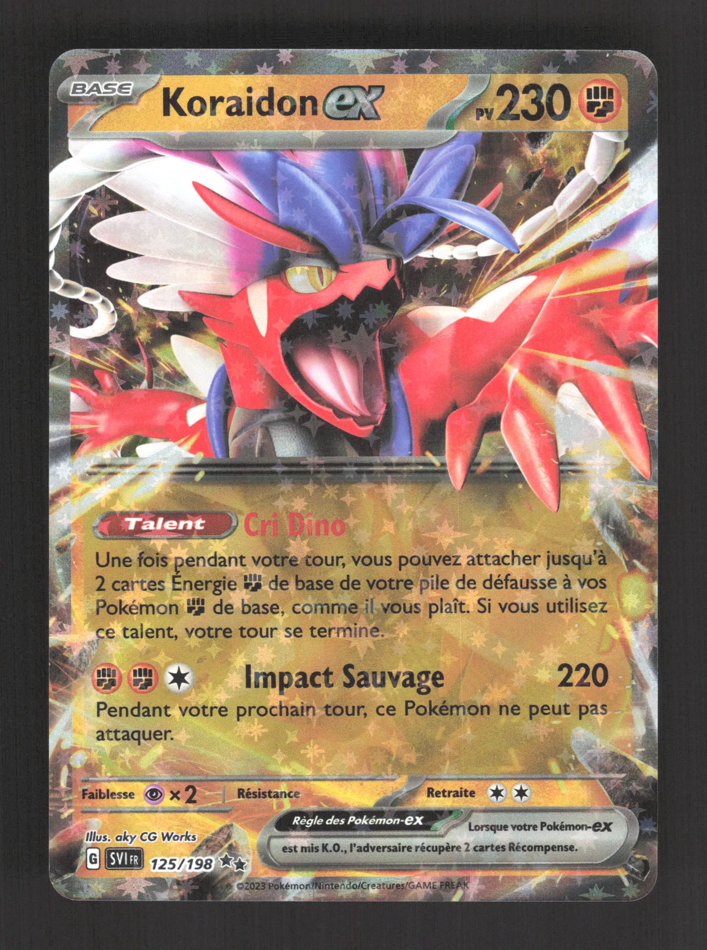 125/198 Koraidon EX - Écarlate et Violet