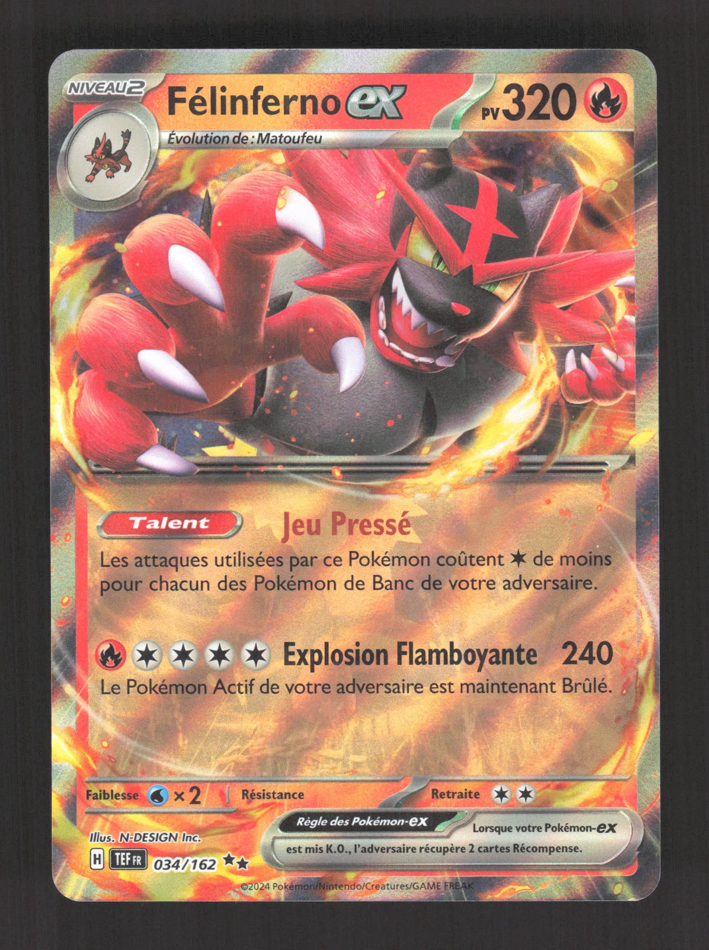 034/162 Felinferno EX - Forces Temporelles