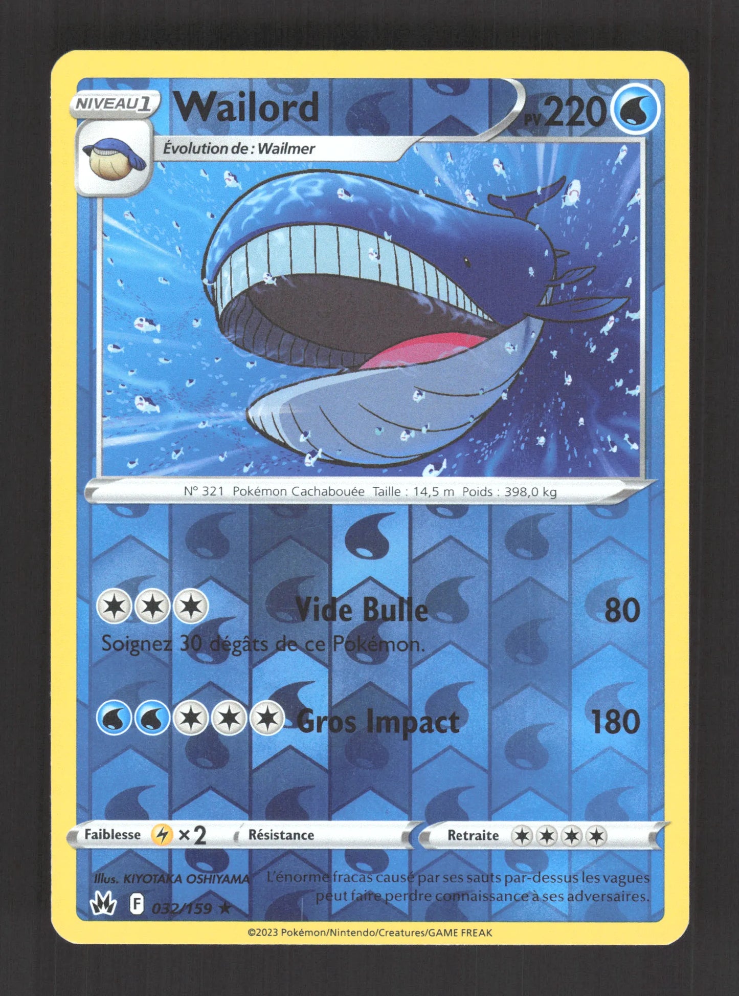 032/159 Wailord REVERSE - Zénith Suprême