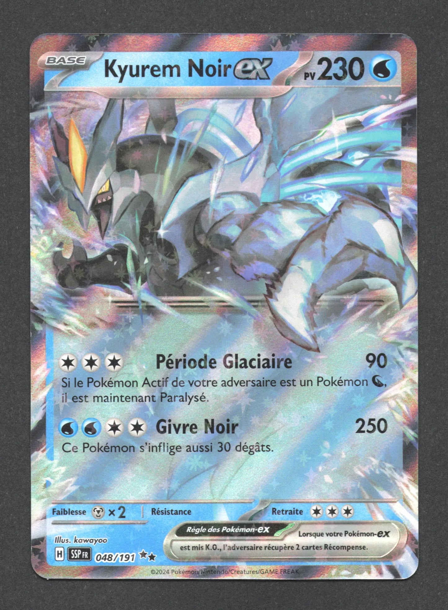 048/191 Kyurem Noir EX - Étincelles Déferlantes
