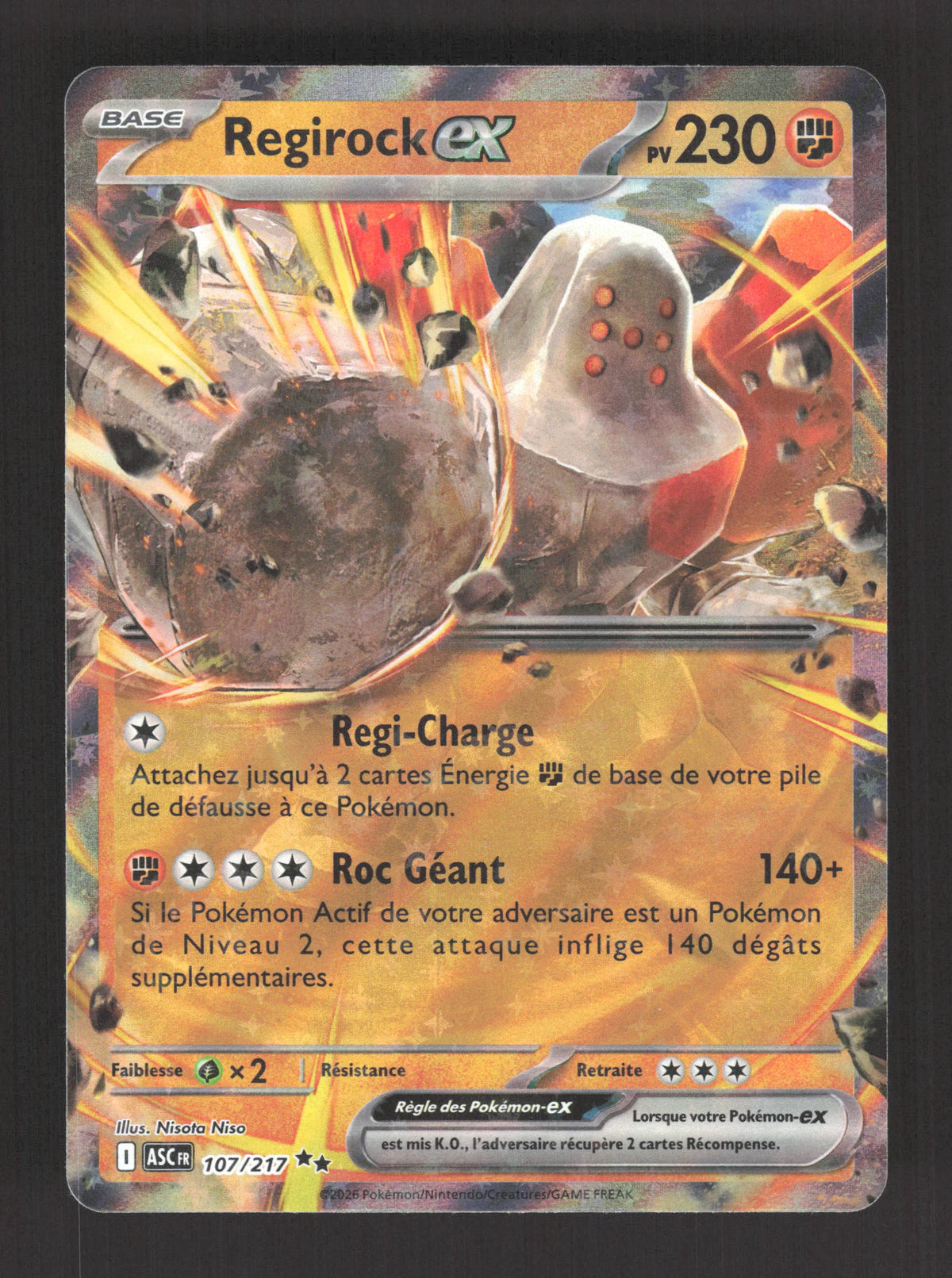 107/217 Regirock EX - Héros Transcendants