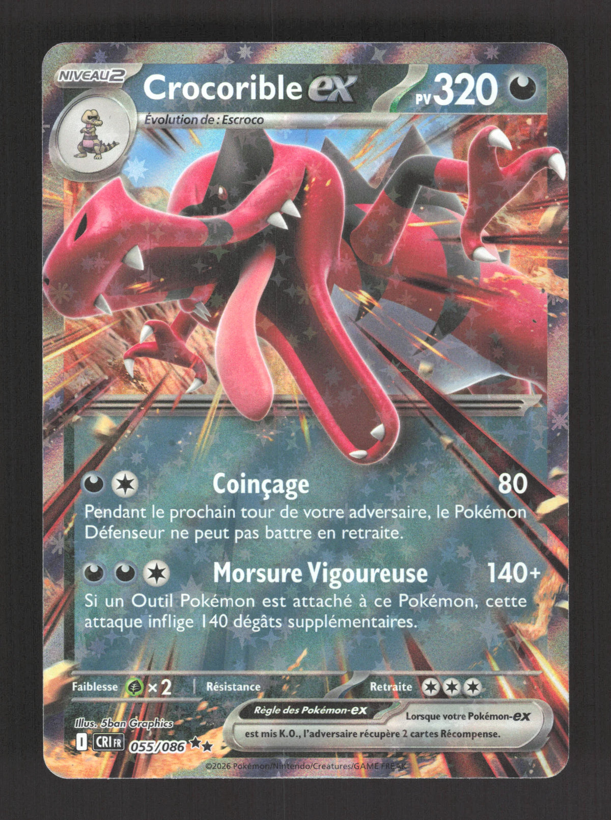 055/086 Crocorible EX - Chaos Ascendant