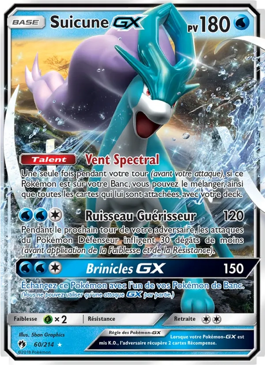 60/214 Suicune GX - Tonnerre Perdu