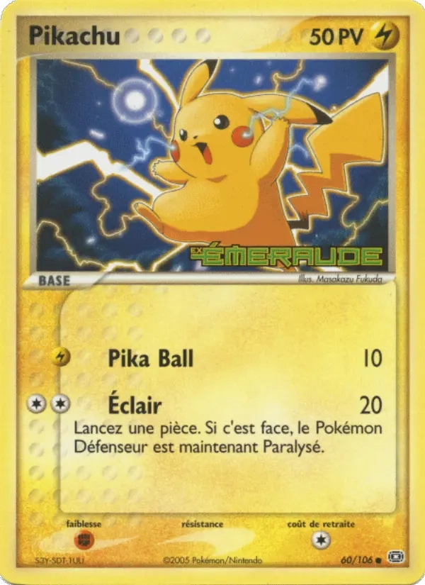 60/106 Pikachu CO - Émeraude