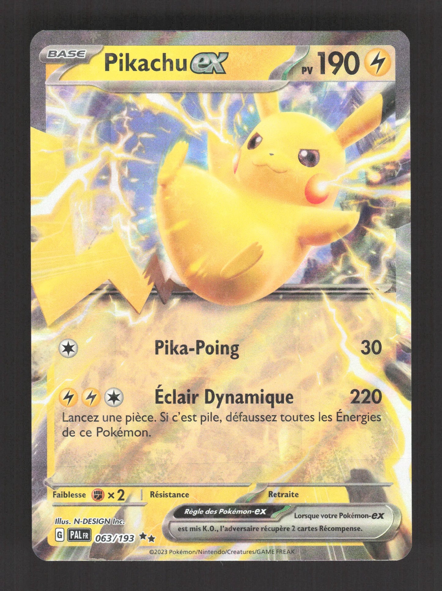063/193 Pikachu EX - Évolutions à Paldea