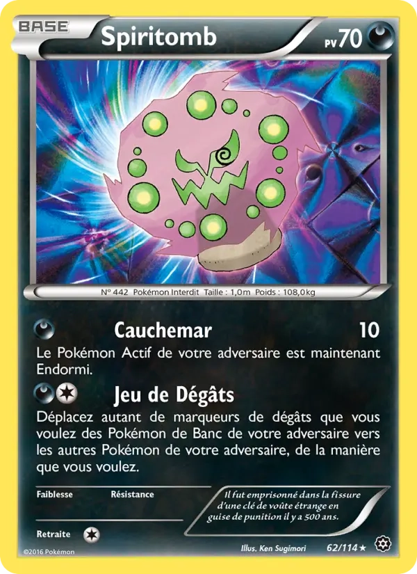 62/114 Spiritomb RARE - Offensive Vapeur