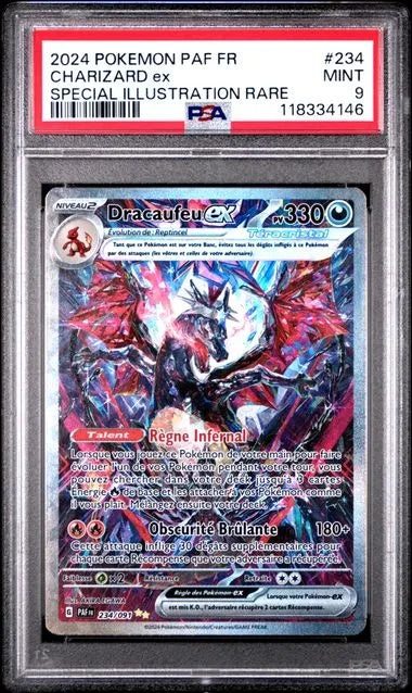 234/091 Dracaufeu EX PSA 9 - Cartes Gradées